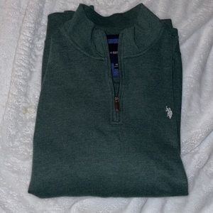 US POLO ASSN QUARTER ZIP SWEATER